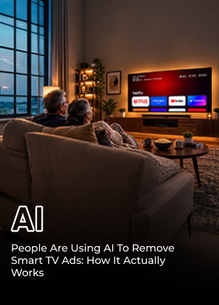 TechDogs-"People Are Using AI To Remove Smart TV Ads: How It Actually Works" TechDogs-"People Are Using AI To Remove Smart TV Ads: How It Actually Works"