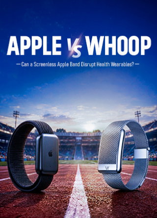 TechDogs-"Apple vs Whoop Can A Screenless Apple Band Disrupt Health Wearables" TechDogs-"Apple vs Whoop Can A Screenless Apple Band Disrupt Health Wearables"
