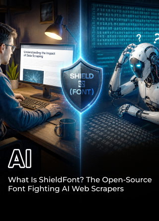 TechDogs-"What Is ShieldFont? The Open-Source Anti-AI Scraping Font"