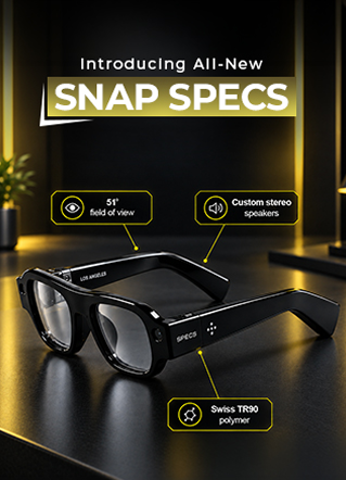 TechDogs-"Here's What Snap's New SPECS AR Glasses Can Actually Do" TechDogs-"Here's What Snap's New SPECS AR Glasses Can Actually Do"