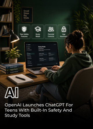 TechDogs-"OpenAI Launches ChatGPT For Teens With Built-In Safety And Study Tools" TechDogs-"OpenAI Launches ChatGPT For Teens With Built-In Safety And Study Tools"