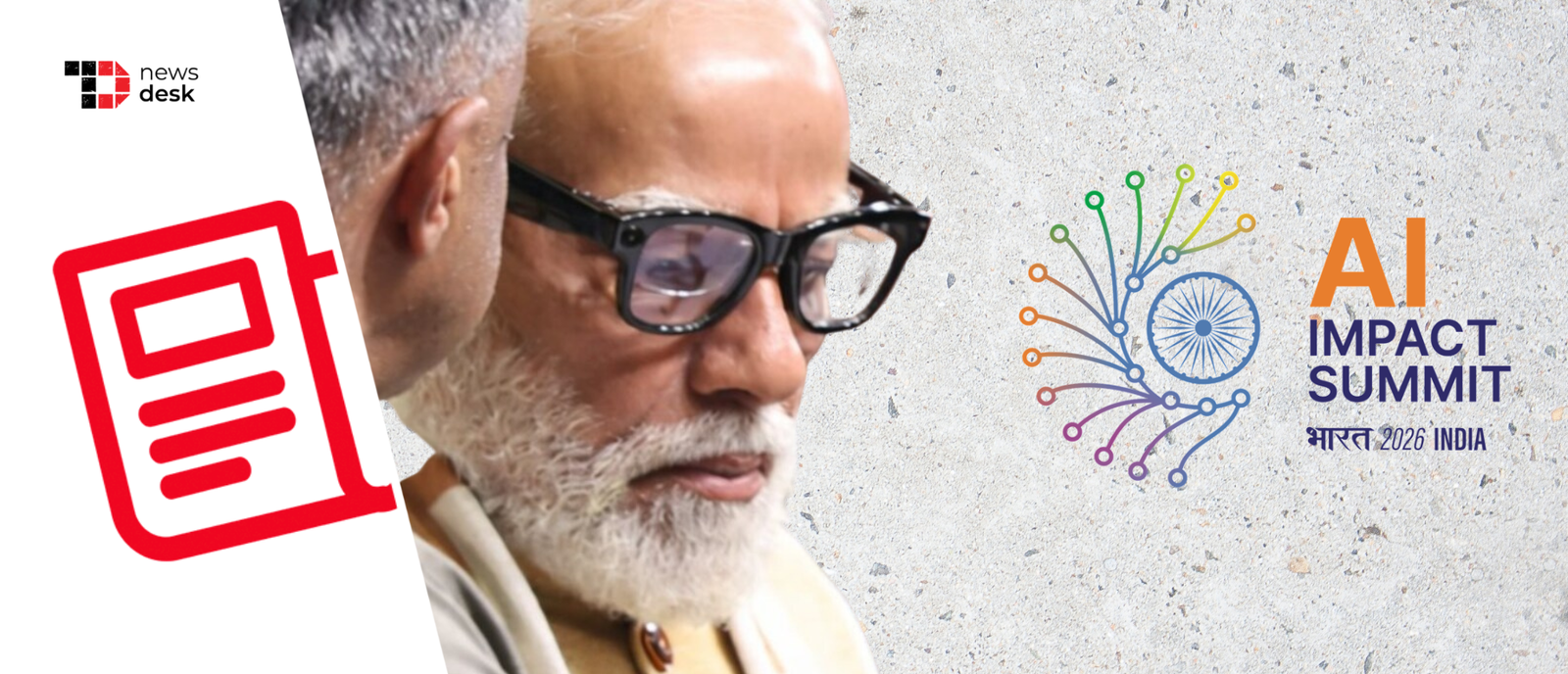 TechDogs-"PM Modi Tries India-Made AI Wearable ‘Sarvam Kaze’ At India AI Impact Summit 2026"