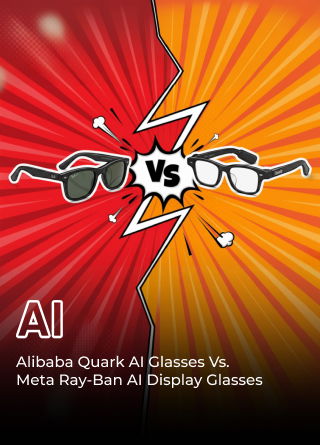 TechDogs-"Alibaba Quark AI Glasses Vs. Meta Ray-Ban AI Display Glasses"