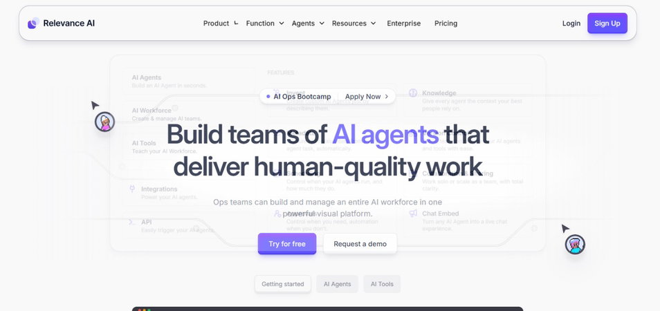 TechDogs-"Relevance AI"-"An Image Showing The UI Of Relevance AI"