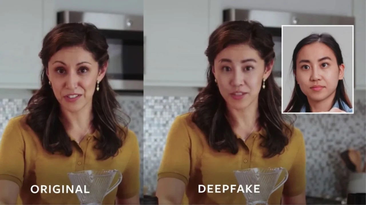 TechDogs-"Why Does Detecting Fake Videos Matter?"-Original Vs Deepfake Video Frame Highlighting AI Facial Replacement Artifacts"