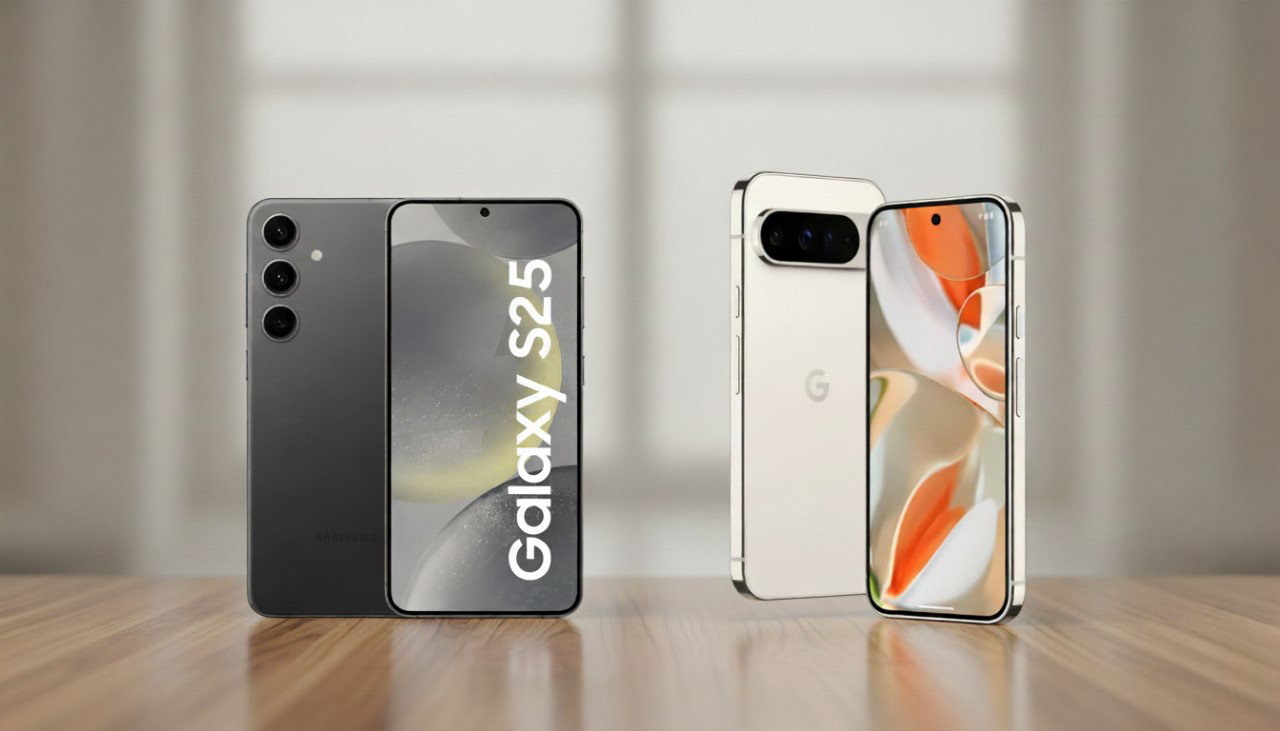 TechDogs-"Camera And Editing"-"Samsung Galaxy S25 And Google Pixel Smartphones Compared Side By Side Showcasing AI Focused Flagship Designs" TechDogs-"Camera And Editing"-"Samsung Galaxy S25 And Google Pixel Smartphones Compared Side By Side Showcasing AI Focused Flagship Designs"