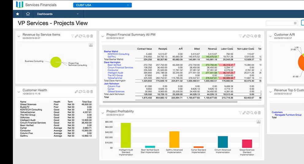 TechDogs-"Sage Intacct: Best for Enterprise"-"Screenshot Of Sage Intacct Dashboard"