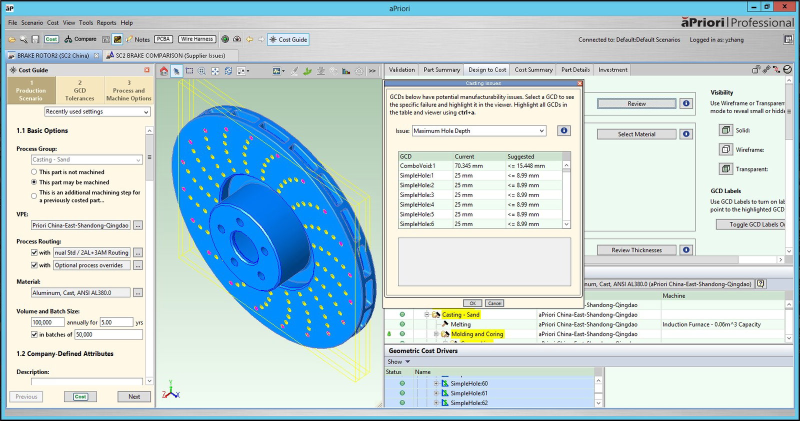 TechDogs-"aPriori Manufacturing Intelligence Platform: Best Value"-"Screenshot Of aPriori Manufacturing Intelligence Platform Dashboard"