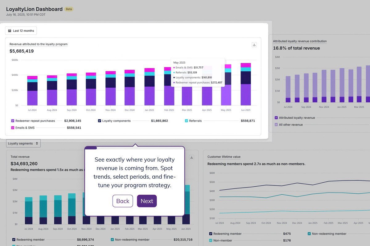 TechDogs-"LoyaltyLion: Best Overall"-"A Screenshot Of The LoyaltyLion Dashboard"
