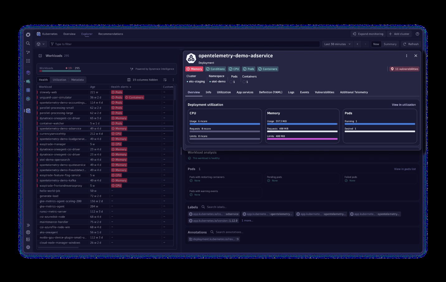 TechDogs-"Dynatrace: Best Overall"-"A Screenshot Of A Dashboard Of Dynatrace"