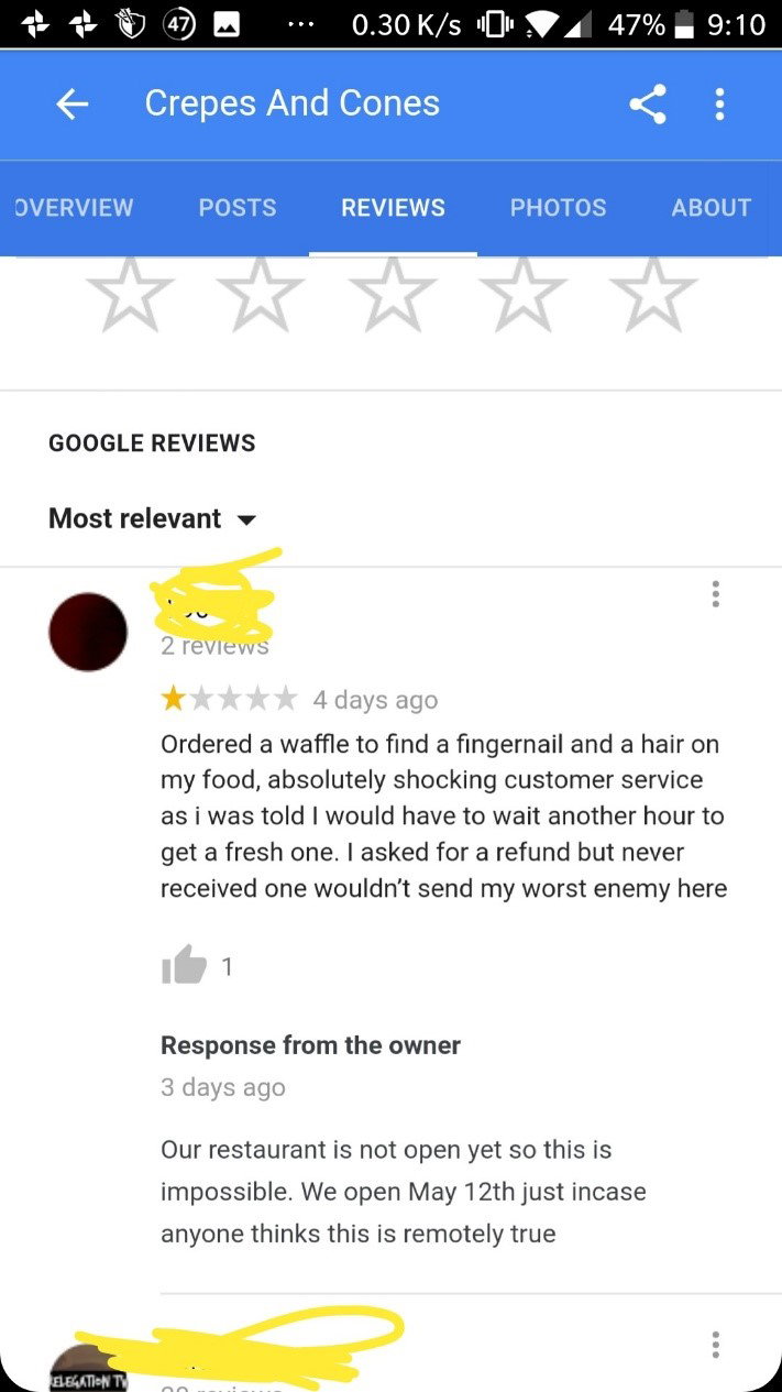 TechDogs-"Why Fake Reviews Are Getting Harder To Trust?"-"Screenshot Of A Suspected Google Review"