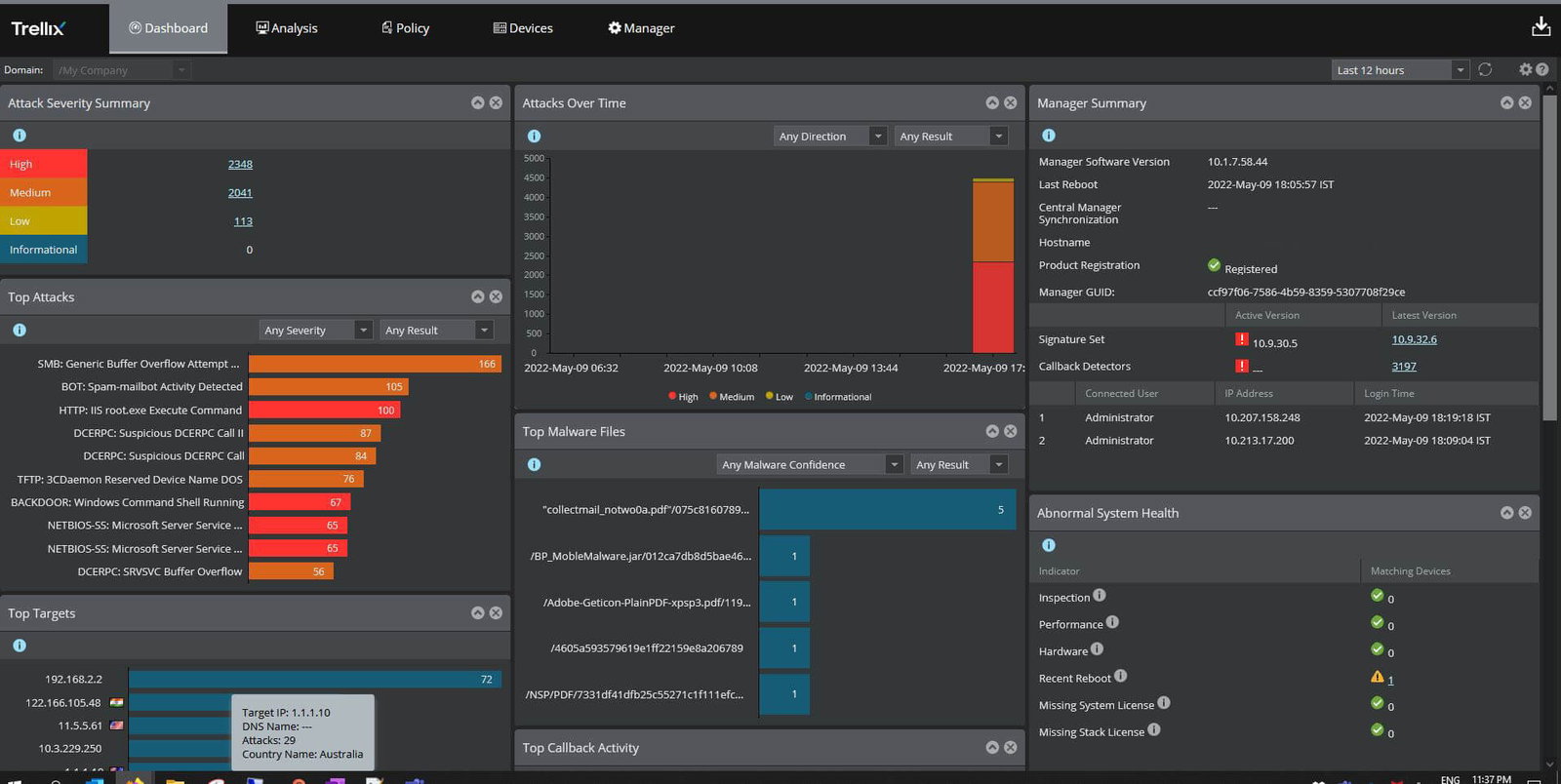 TechDogs-"Trellix Endpoint Security: Best For Enterprise"-"A Screenshot Of The Trellix Dashboard"