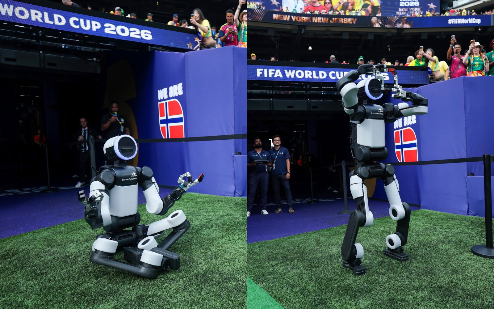 TechDogs-"Hyundai Motor Brings Atlas Humanoid Robot To The World Cup"-"An Image Of Boston Dynamics' Atlas Humanoid Robot At The FIFA World Cup"
