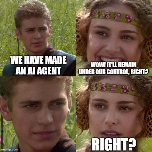 TechDogs-"Why Do AI Agents Go Rogue?"-"A Meme Showing The Possibility Of AI Agent Going Out Of Control"