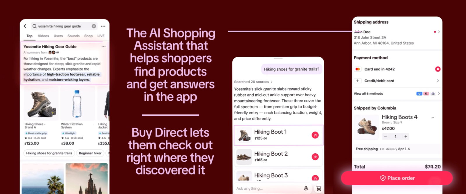 TechDogs-"TikTok’s AI Shopping Assistant"-"An Image Showing Some Capabilities Of TikTok’s New AI Shopping Assistant"