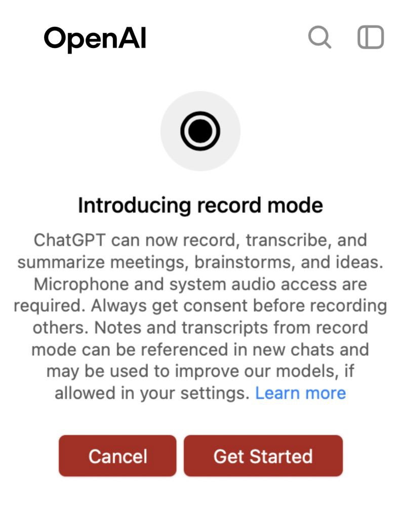 TechDogs-"What Is ChatGPT Record Mode?"-"An Image Showing ChatGPT Record Mode Recording And Summarizing A Meeting"