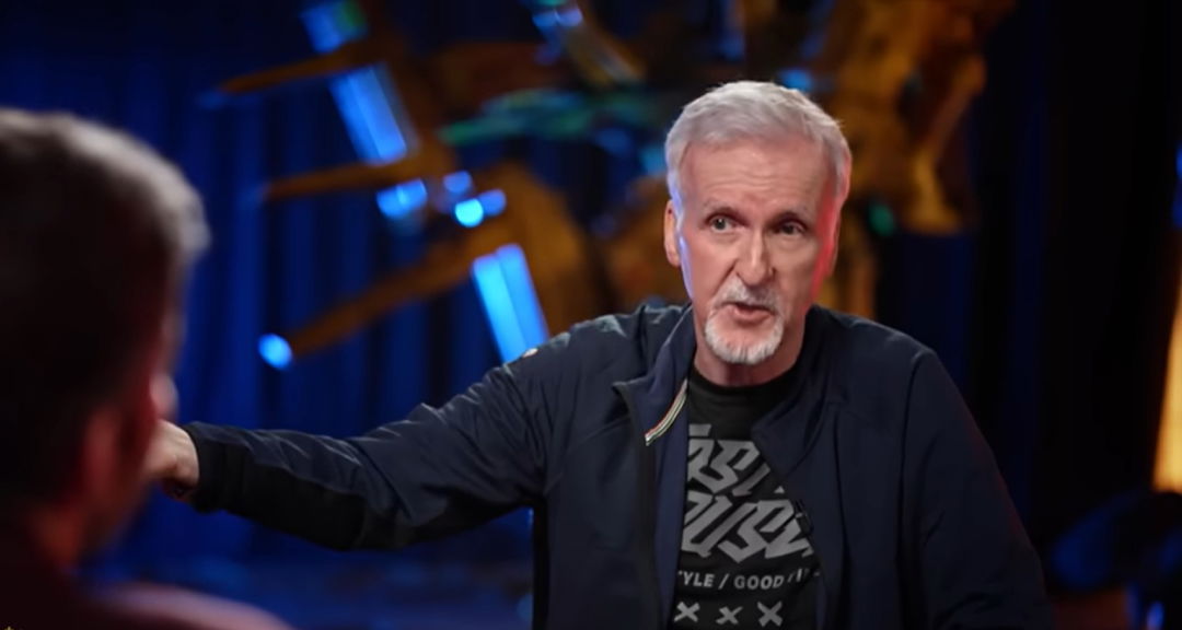 TechDogs-"An Screenshot Of James Cameron From The CBS Sunday Morning Interview"