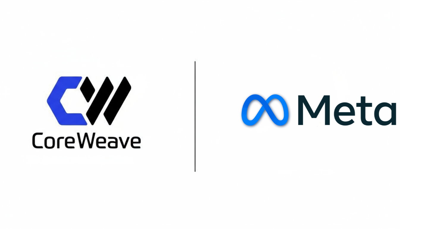 TechDogs-"An Image With The Logos Of CoreWeave And Meta" TechDogs-"An Image With The Logos Of CoreWeave And Meta"