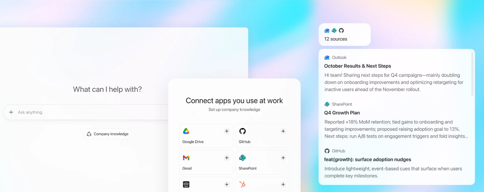 TechDogs-"An Image Depicting OpenAI's ChatGPT Company Knowledge Feature"