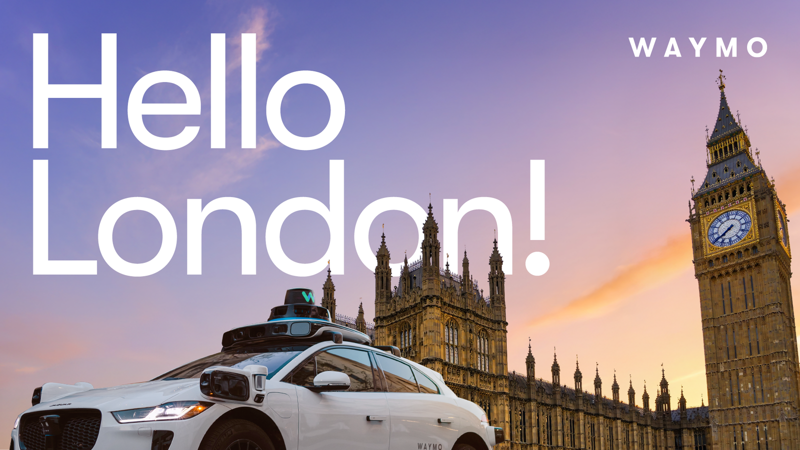 TechDogs-"An Image Depicting Waymo's Entry Into London, With A Waymo Car In Front Of The Big Ben"