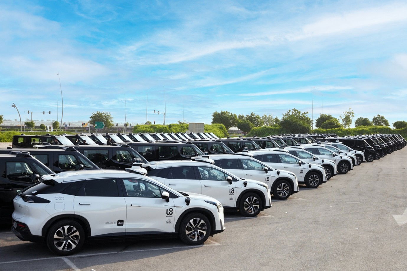 TechDogs-"An Image Of WeRide's Robotaxi Fleet in Abu Dhabi"