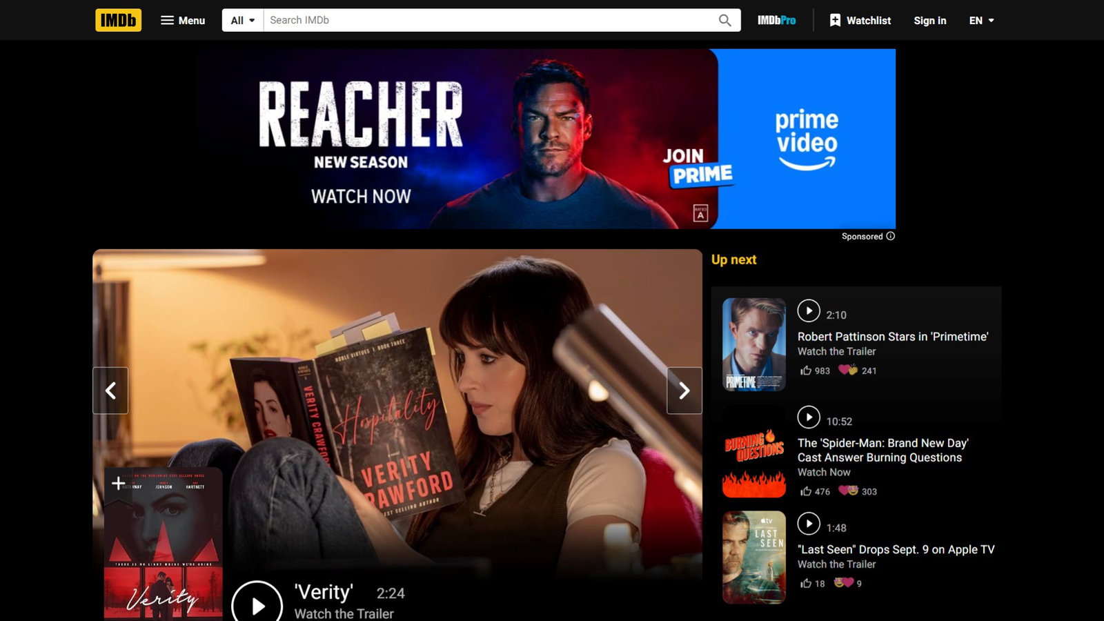 TechDogs-"IMDb"-"A Screenshot Of The Website Of IMDb"
