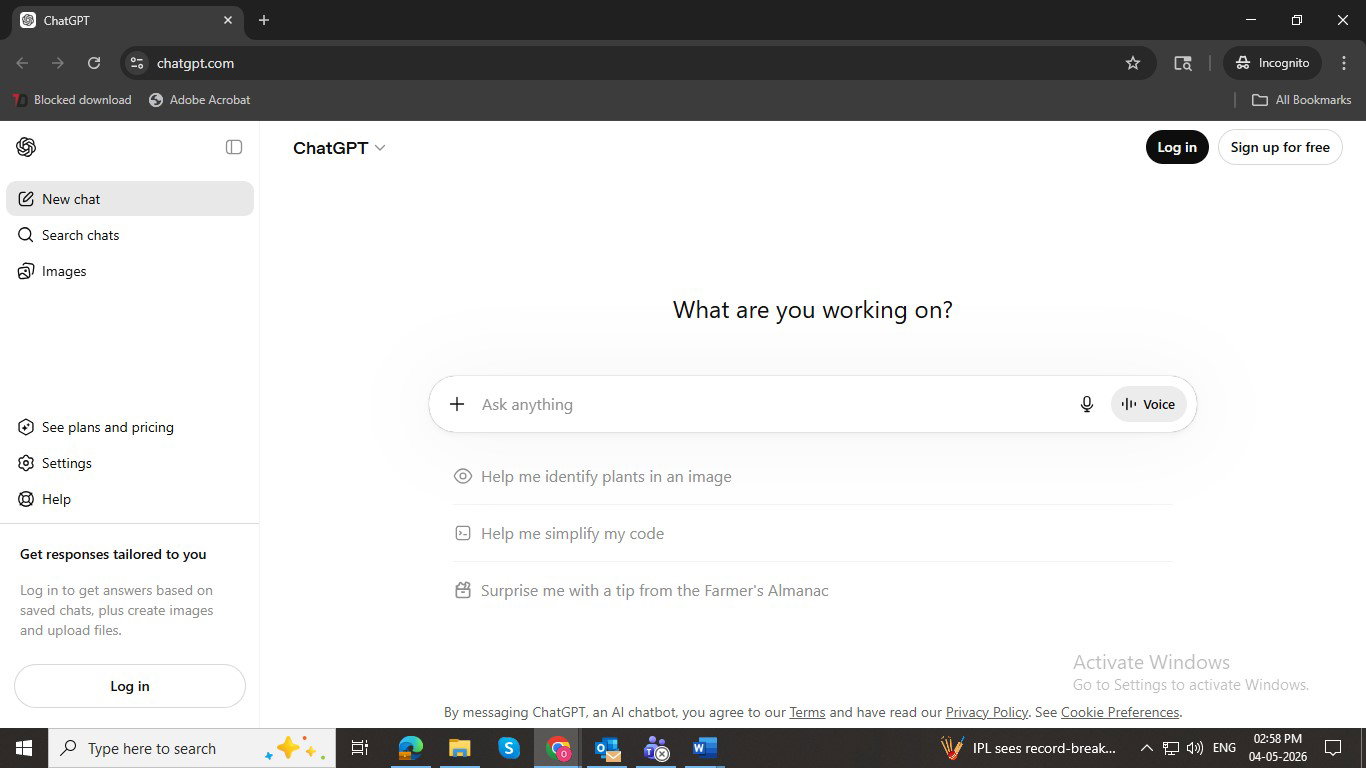 TechDogs-"ChatGPT"-"An Image Showing Chat Interface Of ChatGPT"