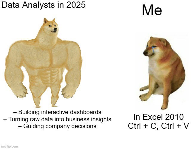 TechDogs-"Advantages Of Learning Data Skills In 2025"-"An Image Of Meme With Text"