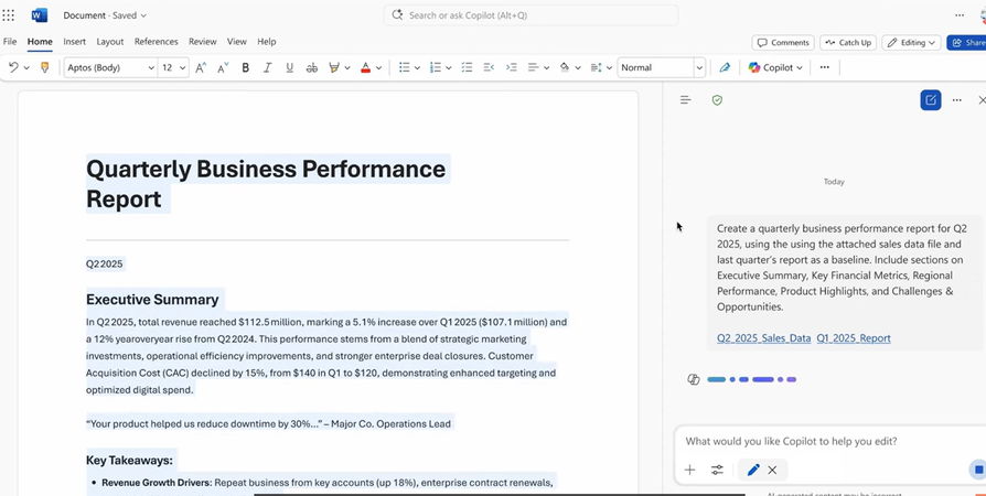 TechDogs-"Agent Mode In Microsoft Word"-"An Image Of Agent Mode In Word"