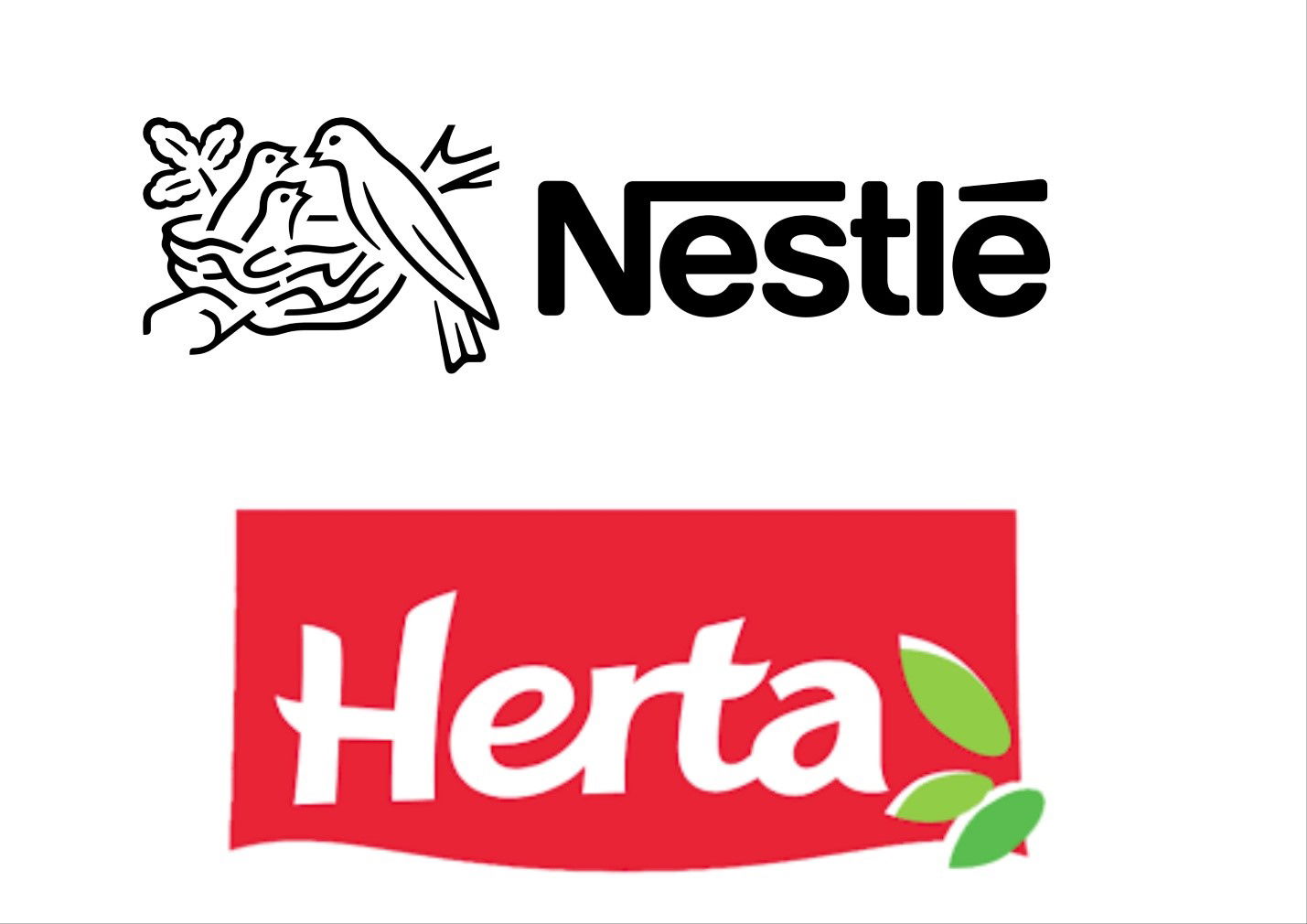 TechDogs-"Nestlé Sells Remaining Stake In Herta, Ends Partnership"-"An Image Showing Logos Of Nestlé And Herta"