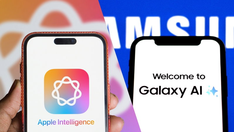 TechDogs-"Apple Intelligence And Samsung Galaxy AI Displayed On Smartphones Highlighting Competing Approaches To On-Device AI" TechDogs-"Apple Intelligence And Samsung Galaxy AI Displayed On Smartphones Highlighting Competing Approaches To On-Device AI"