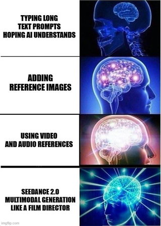 TechDogs-"Multimodal All-Round Reference System"-"An Image Showing Meme Of Seedance 2.0"
