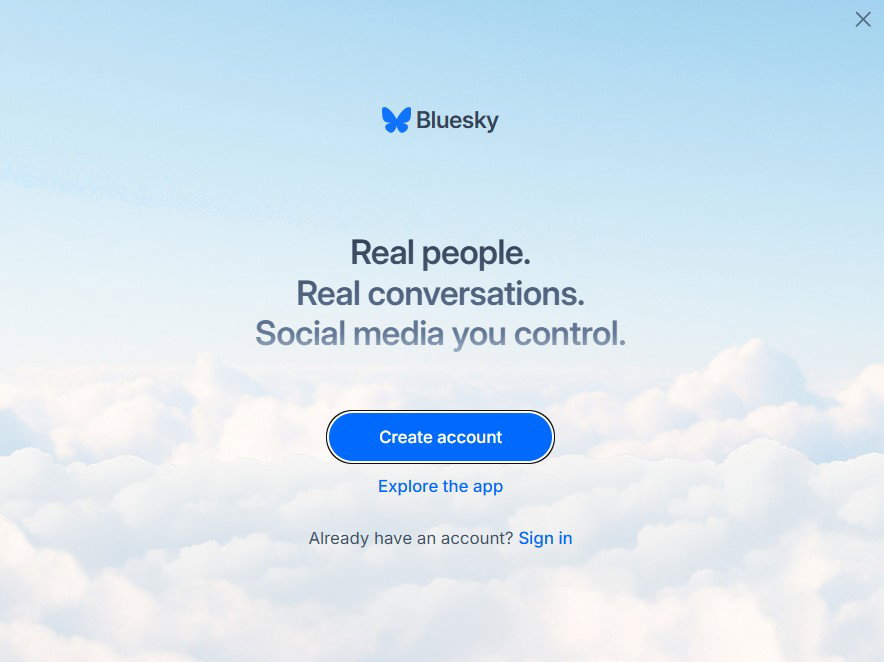 TechDogs-"What Is Bluesky?"-"An Image Of Bluesky Login Screen"
