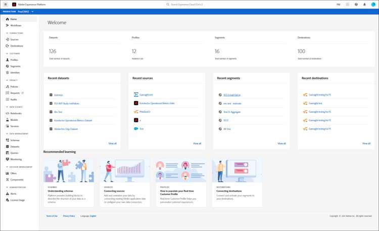 TechDogs-"Adobe Experience Platform: Best For Enterprise"-"An Image Showing Dashboard Of Adobe Experience Platform Launch"
