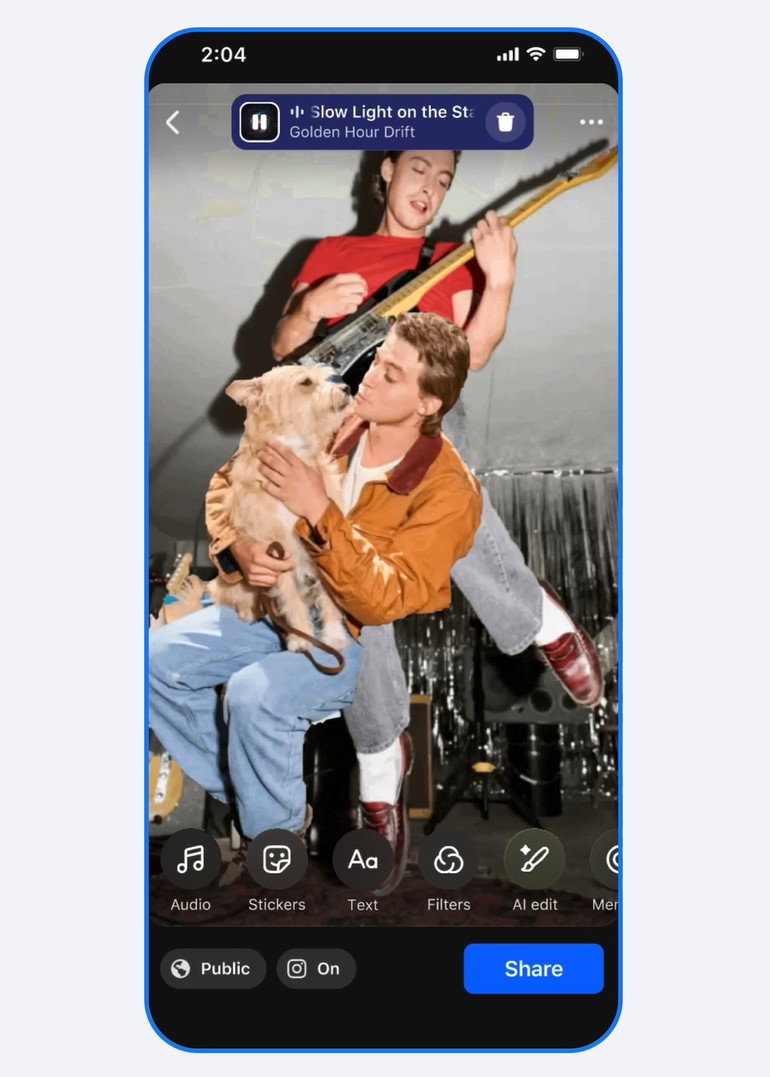 TechDogs-"AI Photo Editing"-"An Image Showing Facebook AI Photo Editing And Sharing Tools"