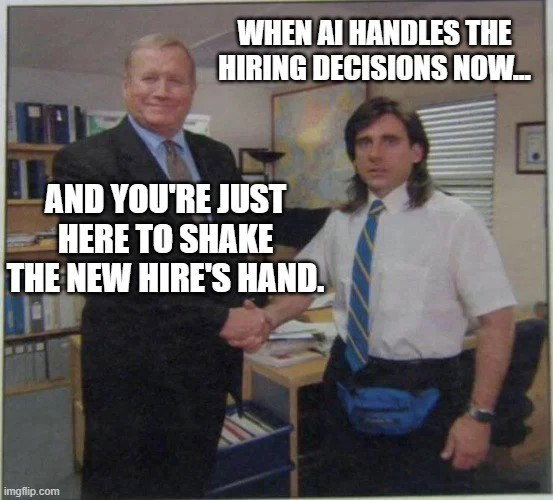 TechDogs-"Move From Reactive Hiring To AI-Powered Talent Sourcing"-"An Image Showing Meme Related To AI In Hiring" TechDogs-"Move From Reactive Hiring To AI-Powered Talent Sourcing"-"An Image Showing Meme Related To AI In Hiring"