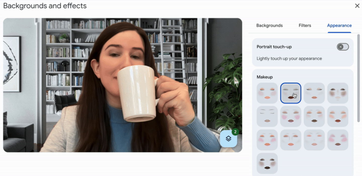 TechDogs-"An Image Depicting The Use Of Google's New Studio Makeup Looks"
