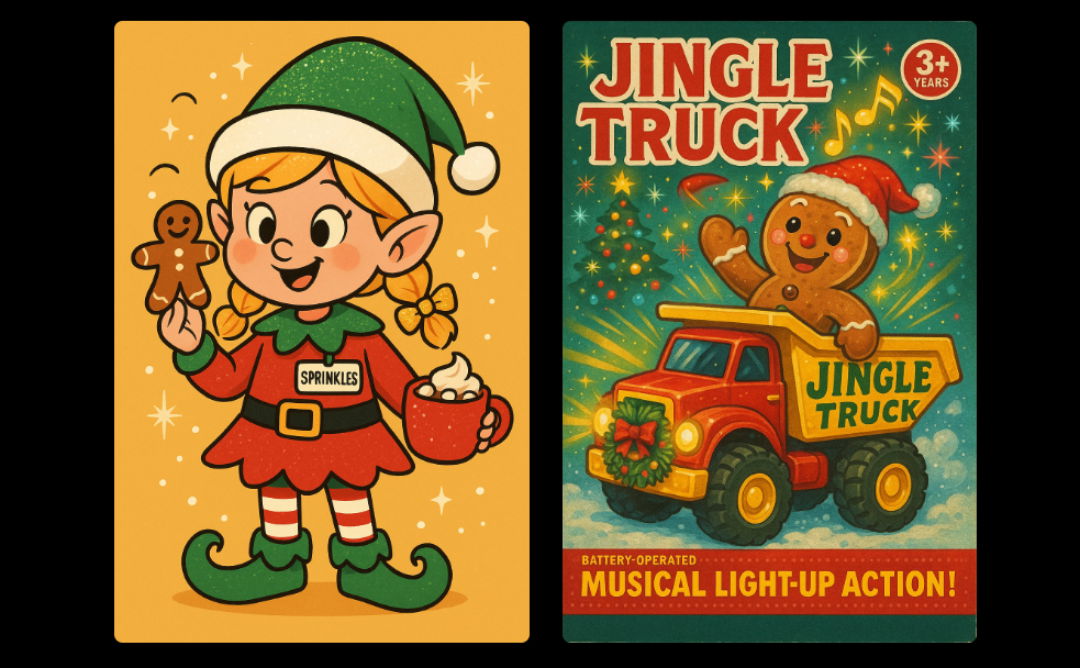 TechDogs-"An Image Depicting Storybook Covers Created Using ChatGPT's Christmas Story Creator"