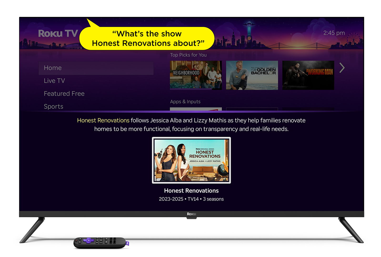 TechDogs-"An Image Depicting The Roku Voice Feature In Use"