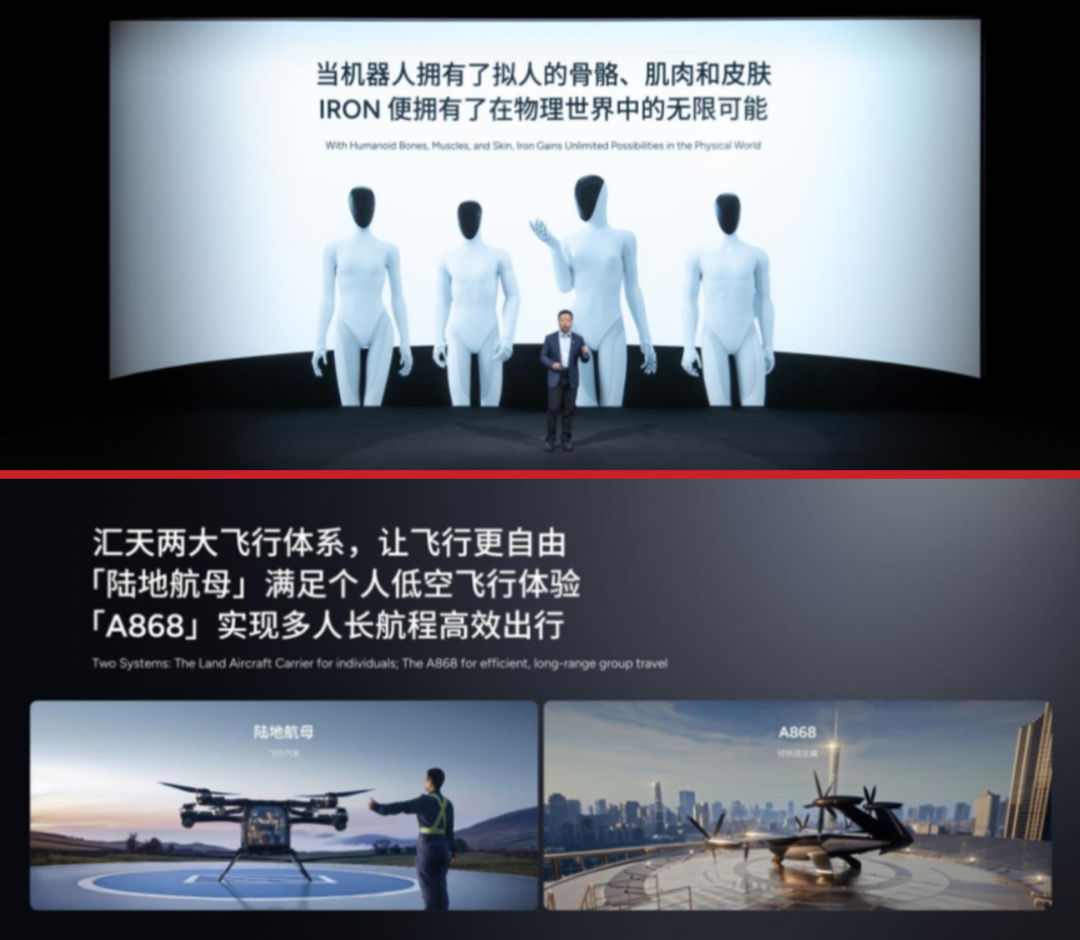 TechDogs-"An Image Of XPENG's New Humanoid Robots And Flying Cars"