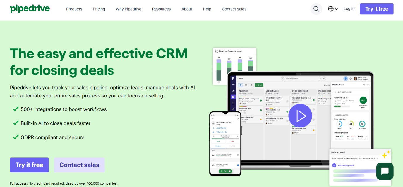 TechDogs-"Pipedrive"-"An Image Of Pipedrive Platform"