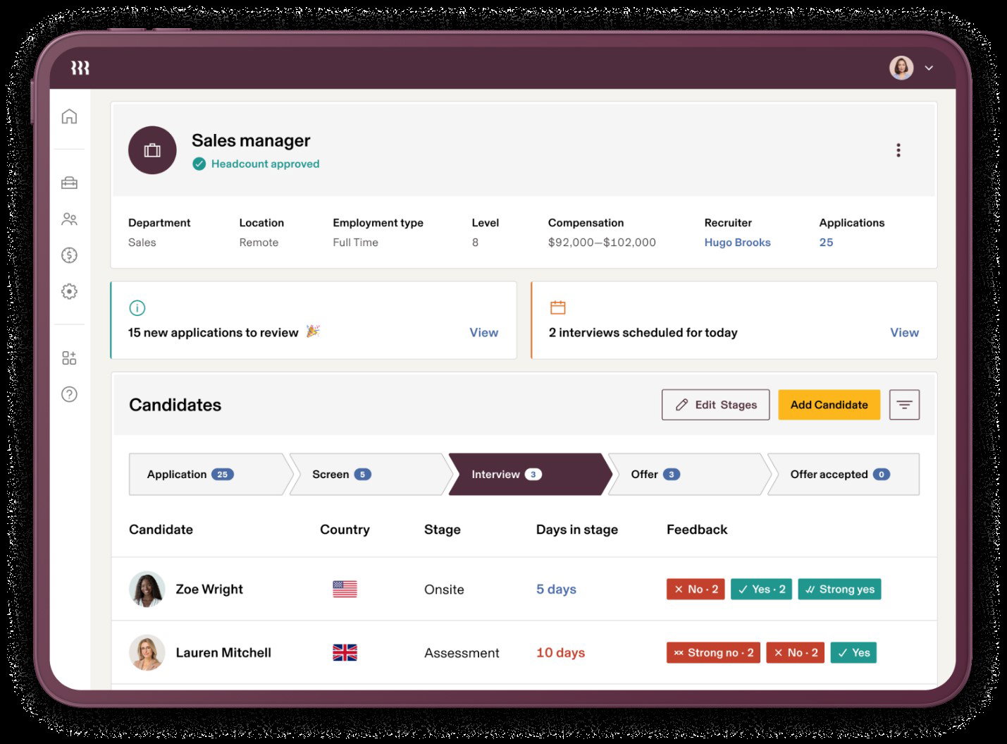 TechDogs-"Rippling: Best For Integration"-"A Dashboard Image Of Rippling Payroll Management Software"