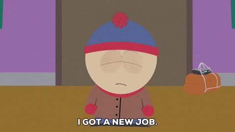 TechDogs-"Focus On Networking Over Cold Applications"-"A Gif With A Text “I Got A New Job. I’m Finally Gonna Be Able To Pay Off All The Money I Owe.”"