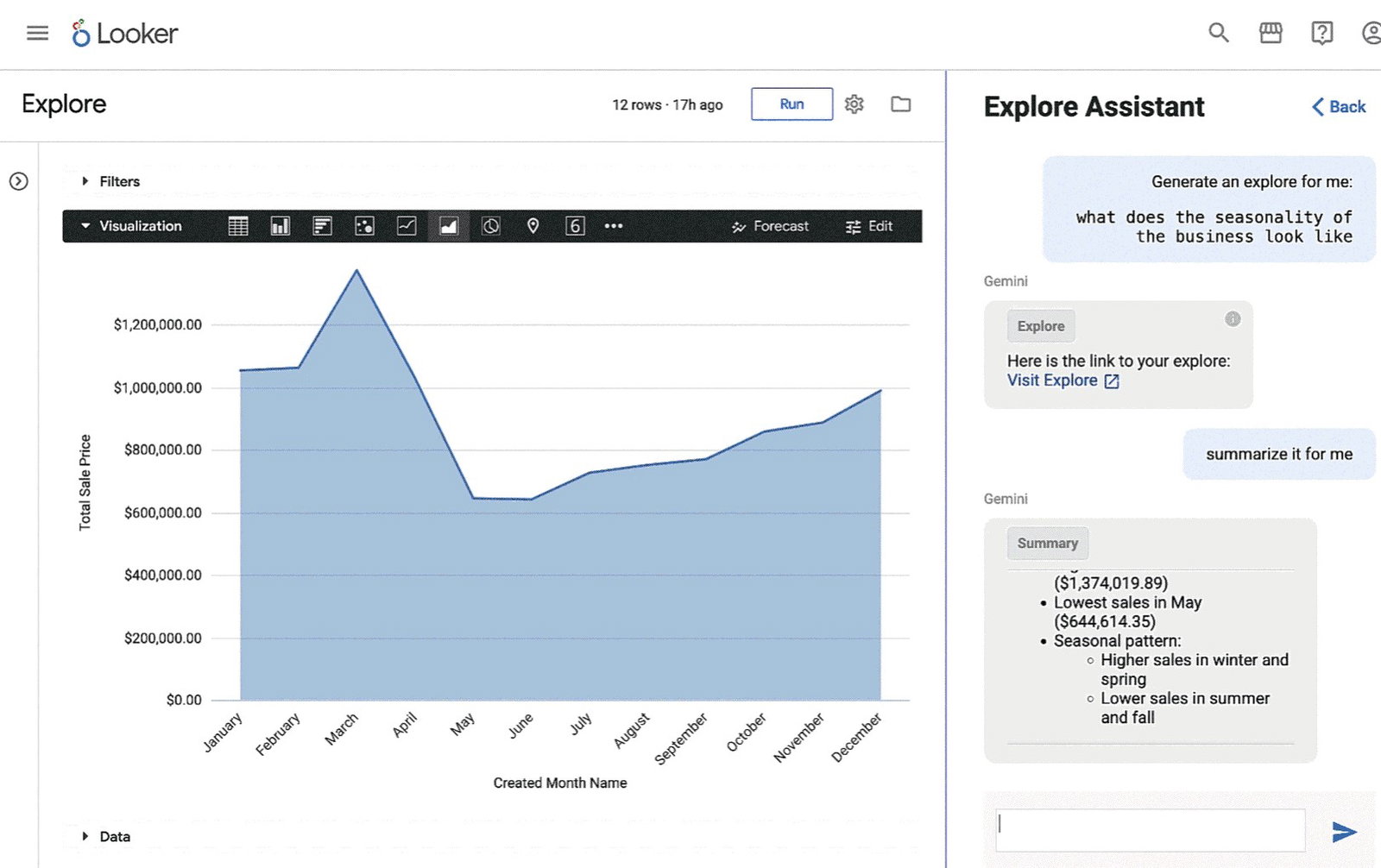TechDogs-"Looker: Best For Integration"-"A Screenshot Of The Explore Page On The Google Looker Platform"