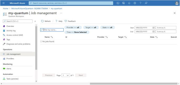 TechDogs-"Azure Quantum: Best For Integration"-"Screenshot Of Azure Quantum Dashboard"