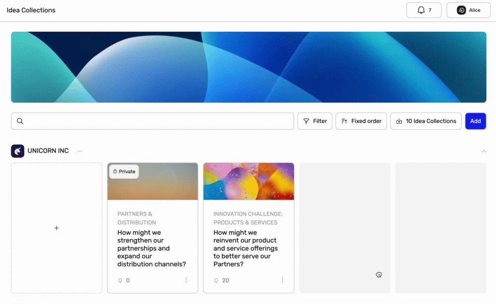 TechDogs-"Ideanote: Best Value"-"A Screenshot Of The Idea Collection Page On The Ideanote Platform"