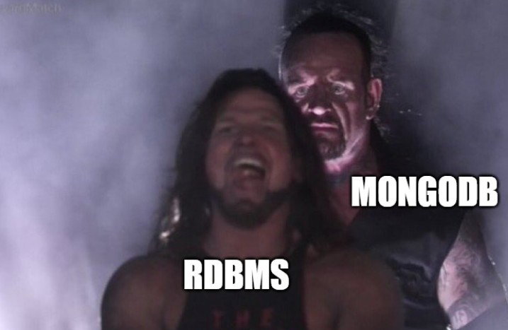 TechDogs-"MongoDB Vs. RDBMS"-"A Meme Showing The Comparison Between RDBMS And MongoDB"