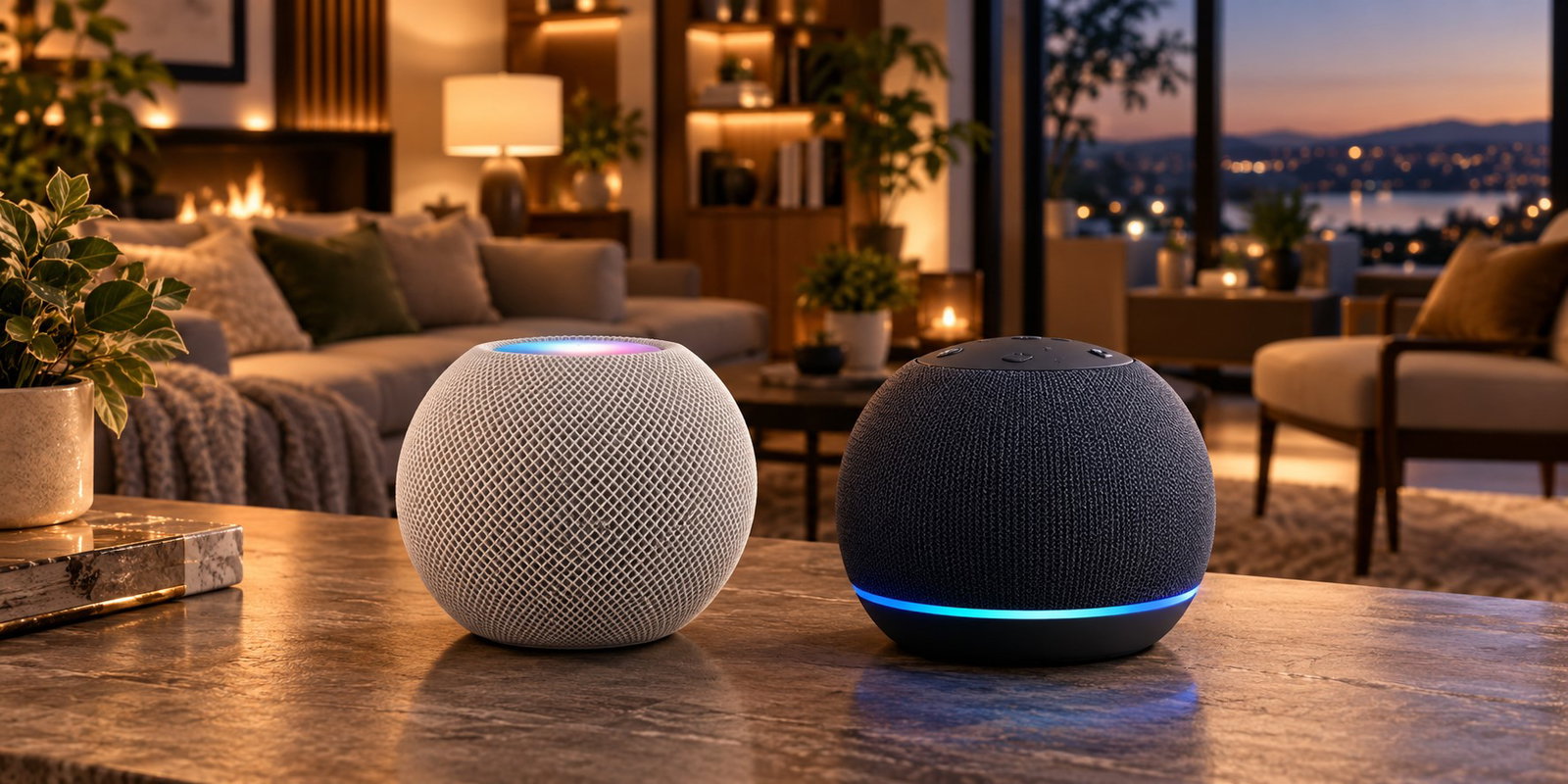 TechDogs-"What Is Amazon Echo Best For?"-"An Image Of The Apple HomePod mini And The Amazon Echo Dot Max" TechDogs-"What Is Amazon Echo Best For?"-"An Image Of The Apple HomePod mini And The Amazon Echo Dot Max"