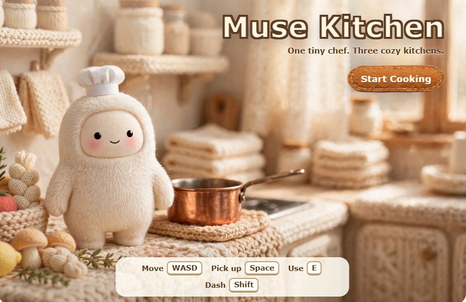 TechDogs-"What Are Meta Muse Wonder’s Agentic Coding Capabilities?"-"An Image Showing Muse Kitchen Game Showing A Tiny Chef In A Cozy Kitchen"