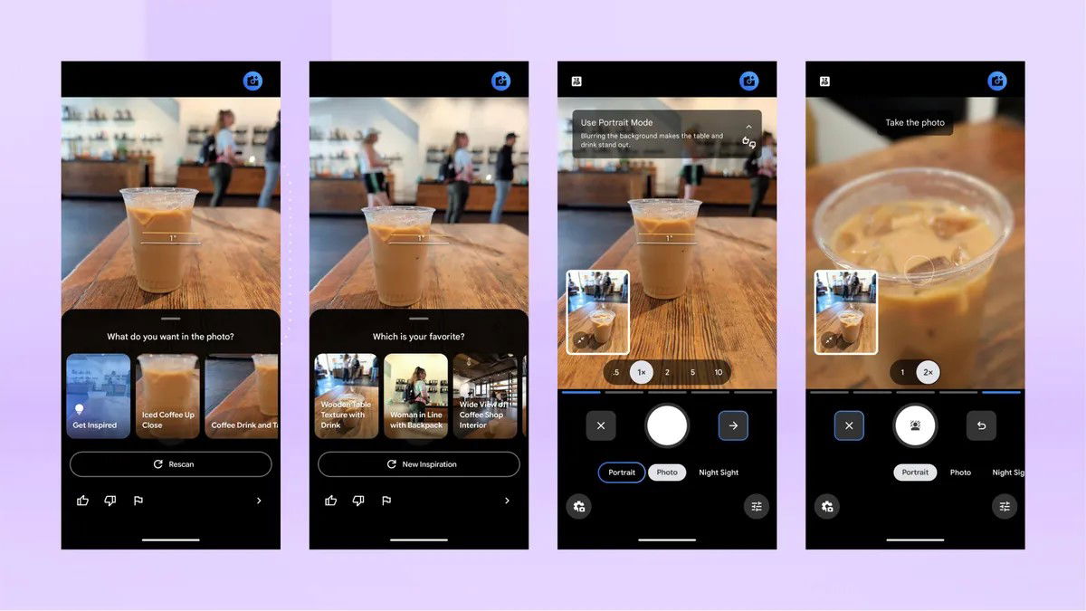 TechDogs-"Camera Coach"-"Pixel 10 Pro Camera Coach Showing Coffee Cup Options."